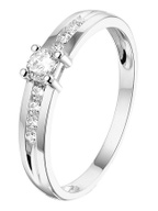 Treasure Collection TC-49187 14 karaat witgouden ring met zirkonia 4 mm