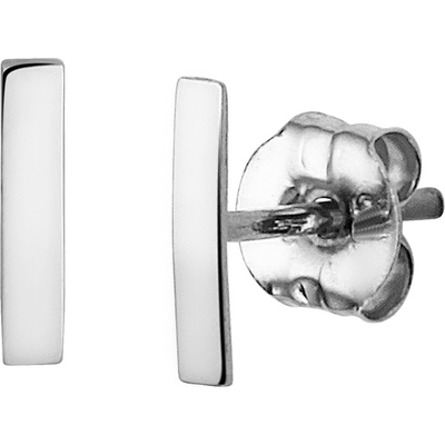 oorknoppen balkje 14K witgoud