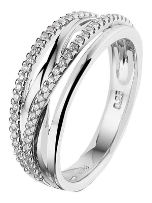 Treasure Collection TC-50726 14 karaat witgouden ring met 0,25 ct diamant