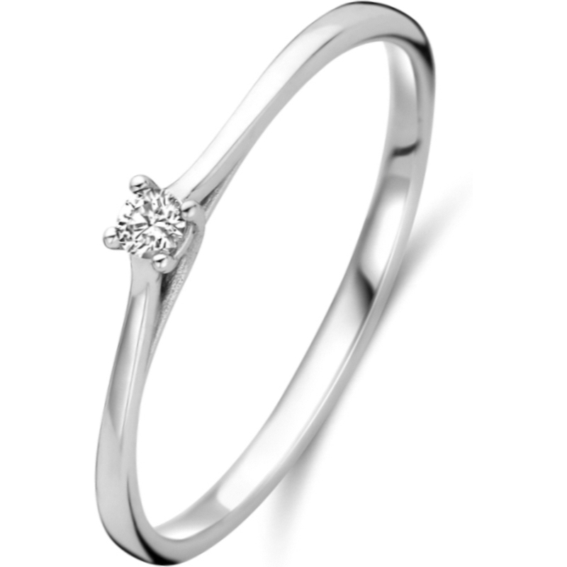 884234 14k witgouden verlovingsring met 0,05 ct diamant
