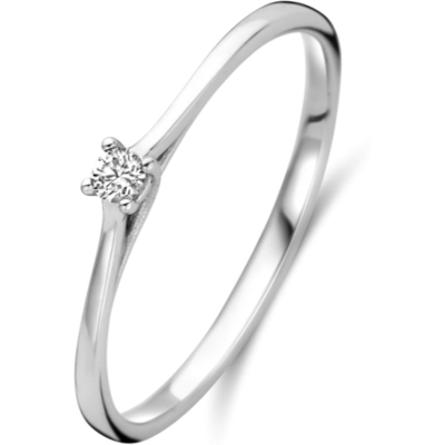884234 14k witgouden verlovingsring met 0,05 ct diamant
