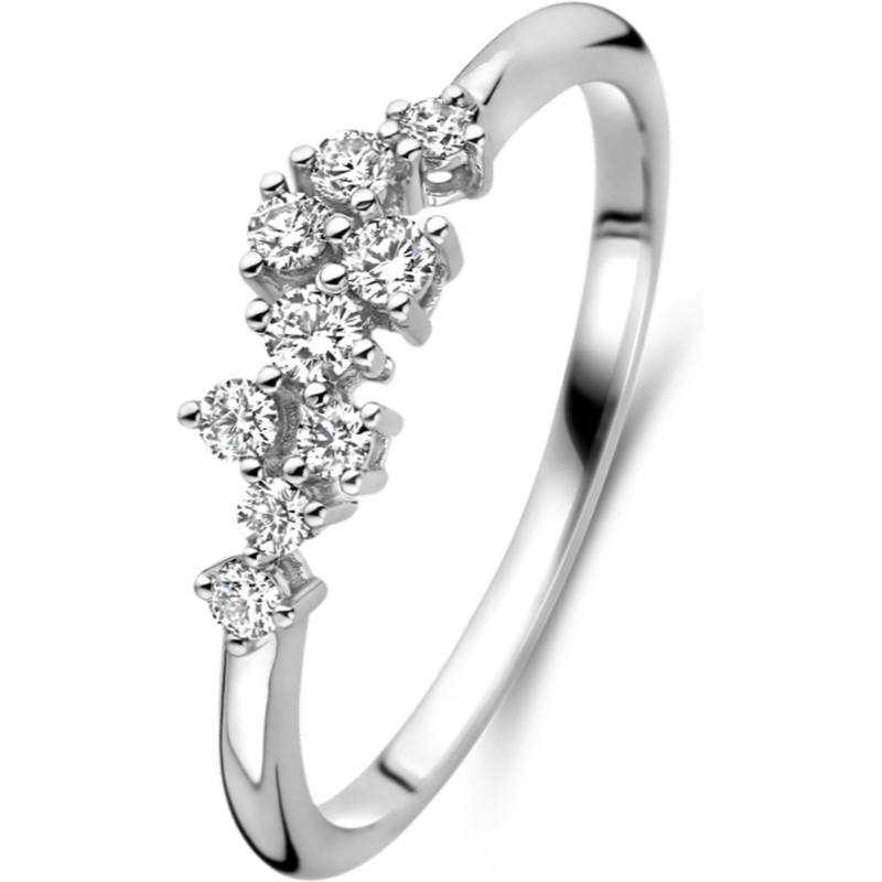 Treasure Collection THOJ2976 14k witgouden ring met 0,21 ct diamant