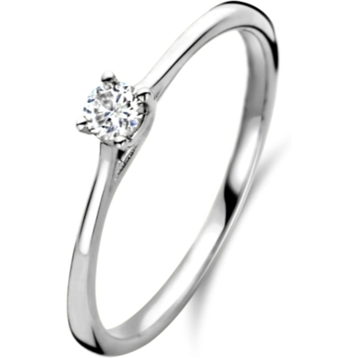 884246 14k witgouden verlovingsring met 0,10 ct diamant