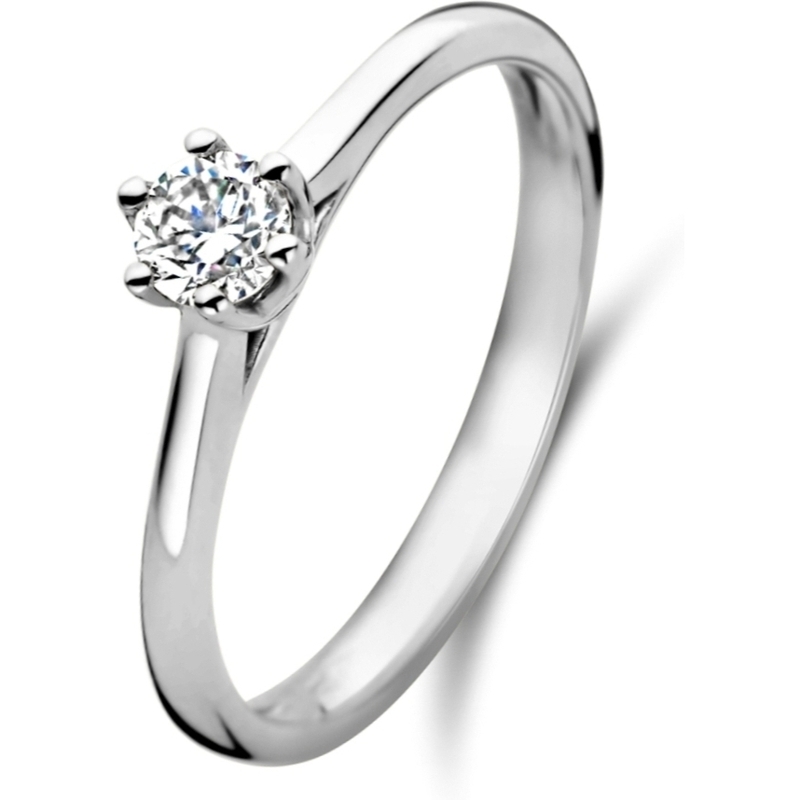 Treasure Collection THOJ3336 14k witgouden verlovingsring met 0,20 ct diamant