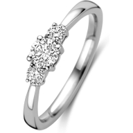 884075 14k witgouden trilogie ring 0,46 ct lab grown diamant