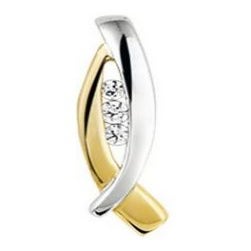 Treasure Collection TC-39101 14 karaat bicolor gouden hanger met zirkonia