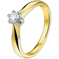 Treasure Collection THOJ1795 14k bicolor gouden verlovingsring met 0,25 ct diamant