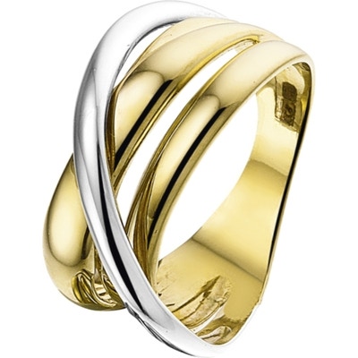 Treasure Collection THOJ1574 14k bicolor gouden ring 11 mm