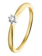 Treasure Collection TC-43752 14 karaat gouden verlovingsring met 0,05 ct diamant