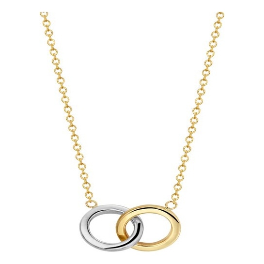 Treasure Collection TC-23365 14 karaat bicolor gouden collier met hanger 44 cm