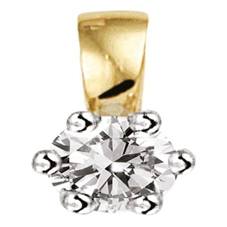 Treasure Collection TC-881382 14 karaat bicolor gouden hanger met diamant