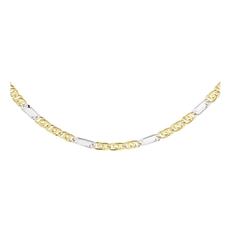 Treasure Collection TC-50621 14 karaat bicolor gouden valkenoog ketting 50 cm