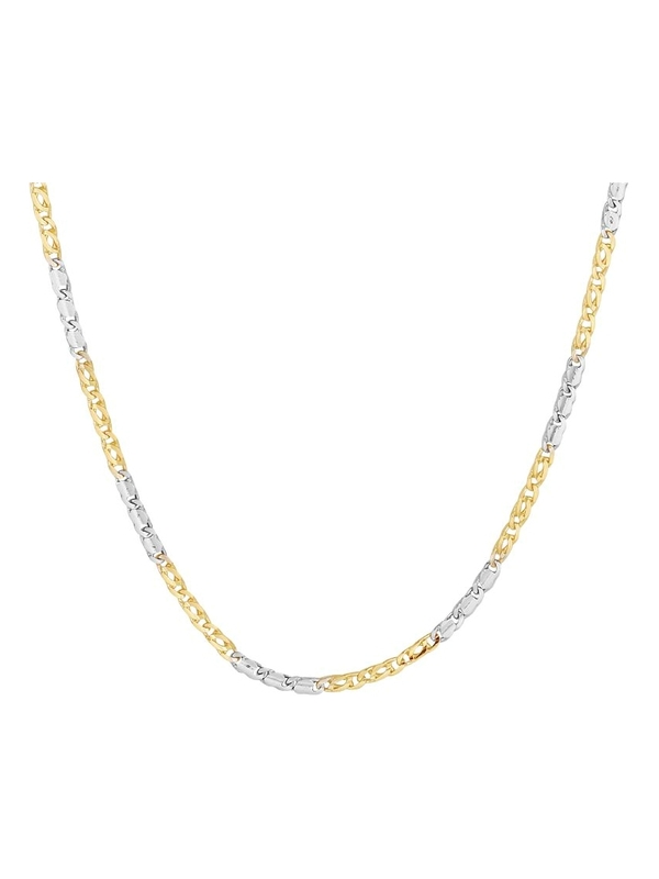 The House Of Jewels THOJ2019 14k bicolor gouden valkenoog schakelketting 2,1 mm