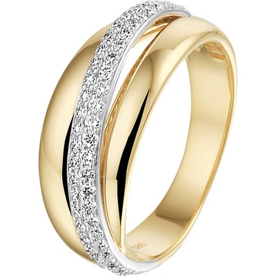Treasure Collection THOJ1981 14k bicolor gouden ring met 0,47 ct diamant