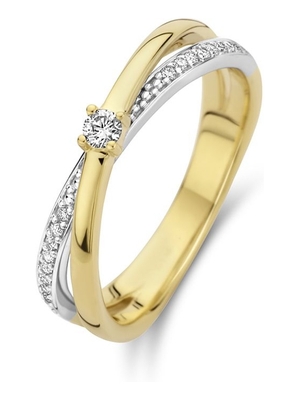 The House Of Jewels THOJ1900 14k bicolor gouden ring met 0,13 ct diamant