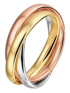 The House Of Jewels THOJ2068 14 karaat tricolor gouden 3-in-1 damesring