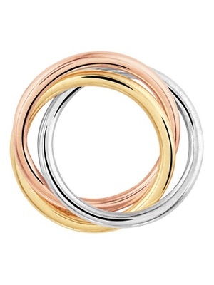 hanger tricolor 10 mm 14K tricolor goud