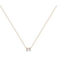 collier zirkonia 40 - 42 - 44 cm 14K rosgoud