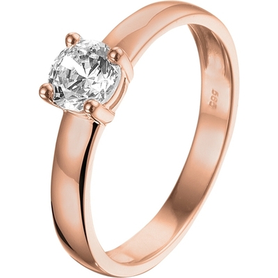 884222 14k rosegouden ring met zirkonia