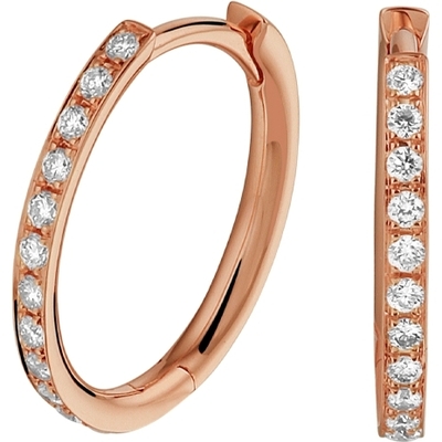 klapoorringen diamant h si 14K rosgoud