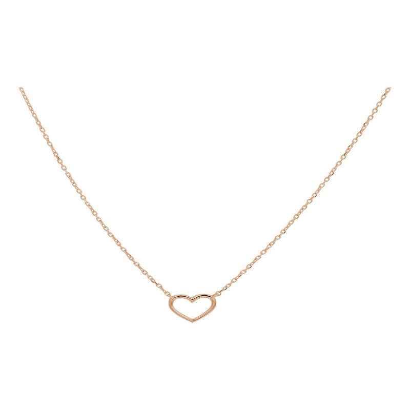 Treasure Collection L369 14 karaat roségouden ketting met hartje 40-44 cm