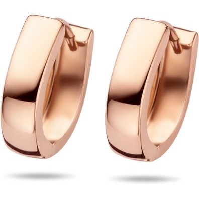 klapoorringen vlak 12 mm 14K rosgoud