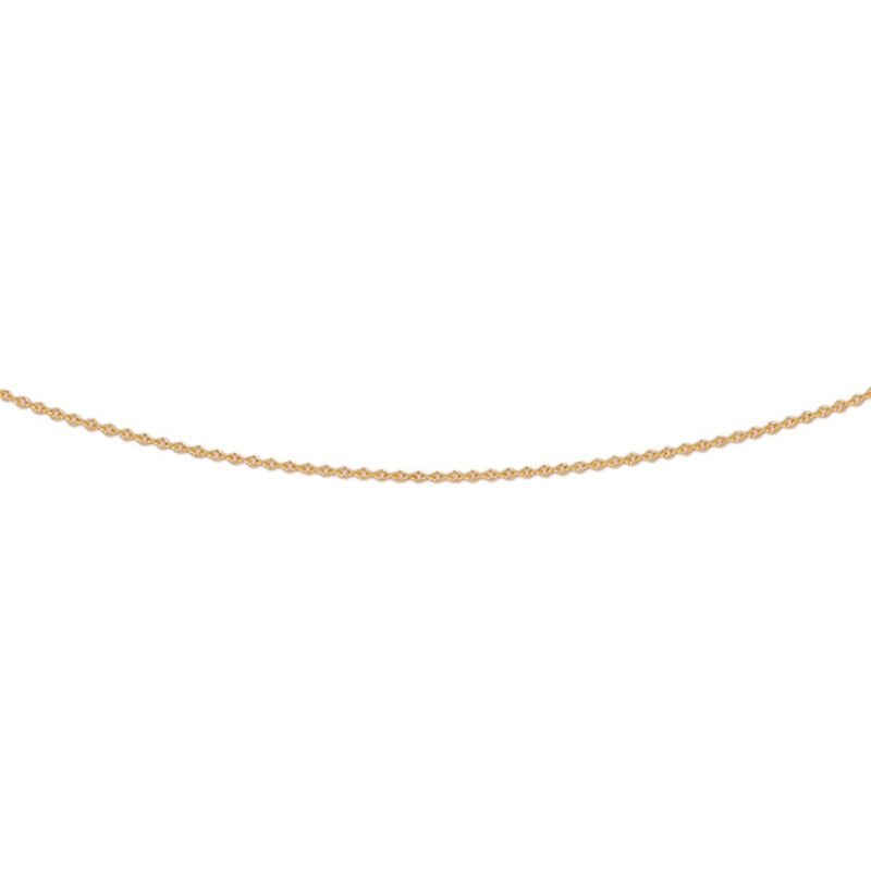 Treasure Collection Q028 14k roségouden basisketting ankerschakel 0,8 mm