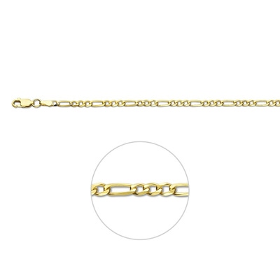 Treasure Collection TC-46176 14 karaat gouden collier figaroschakels 3,0 mm
