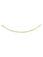 staafjes 19 mm 14K bicolor goud geelwit