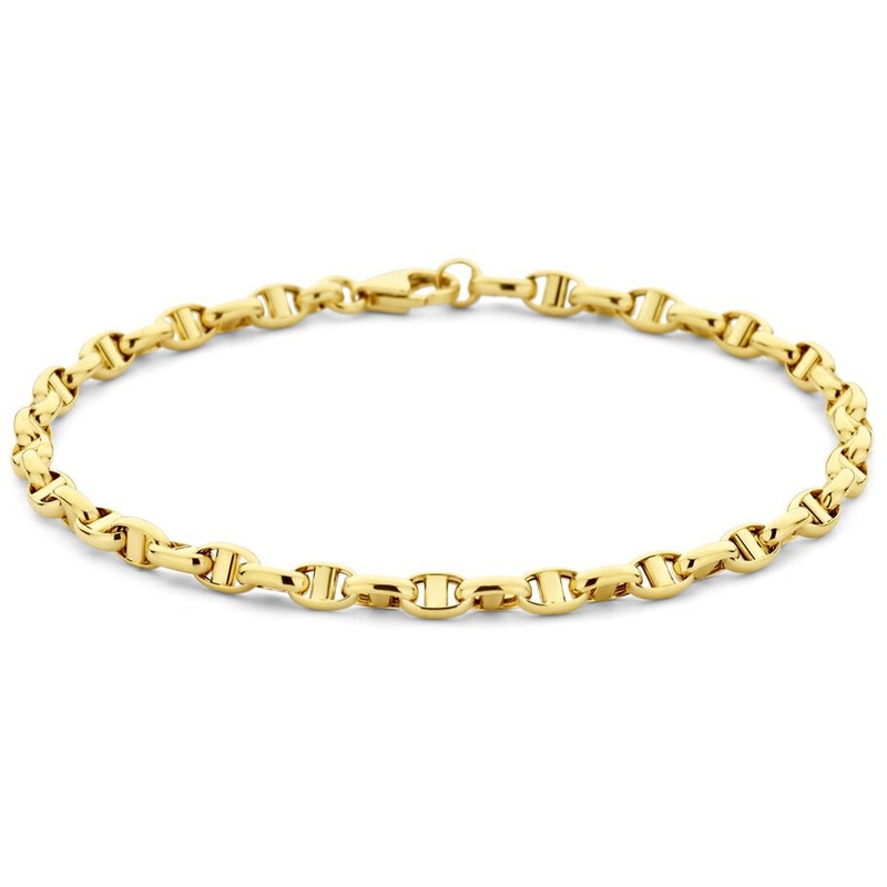 Treasure Collection TC-46535 14 karaat gouden armband met ankerschakels 3,5 mm