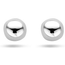 TC-46558 Oorknop bol 14 karaat witgoud