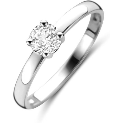 Treasure Collection TC-47821 14 karaat witgouden ring met zirkonia 4,5 mm E243