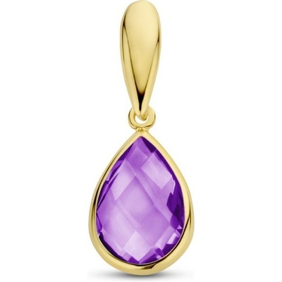 hanger amethist 14K geelgoud