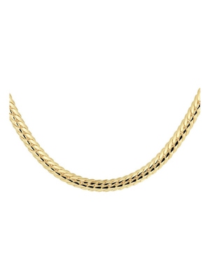 collier gourmette massief 47 mm 45 cm Silgold geel met zilverkern