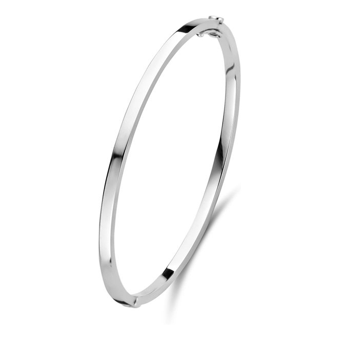 Treasure Collection TC-882135 14k witgouden zilgold slavenarmband vlak 2 mm