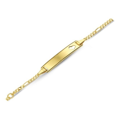 Treasure Collection TC-33602 naamplaat armband hartje