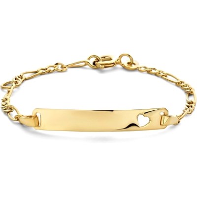 885429 9 karaat baby graveerarmbandje met hartje 4 mm