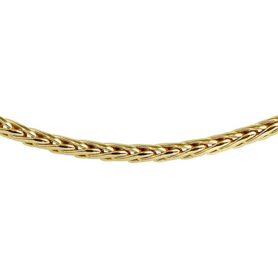 Treasure Collection TC-5000119 Geelgouden collier met zilveren kern 4 mm breed