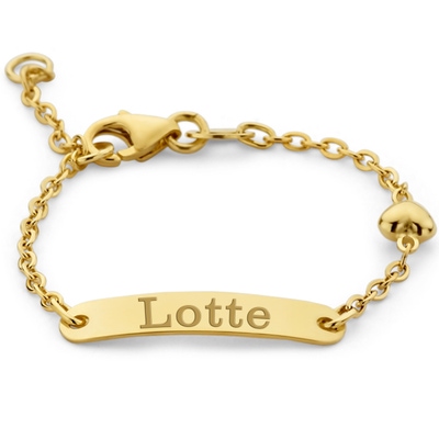 Treasure Collection TC-881779 9 karaat baby graveerarmbandje met hartje 4 mm