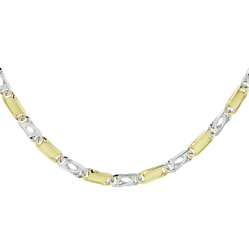 Treasure Collection TC-881820 14 karaat bicolor gouden schakelketting valkenoog 4,3 mm