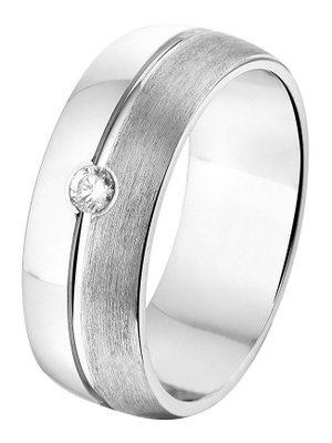 Treasure Collection A212 Zilveren Amorio vriendschapsring met zirkonia 7 mm