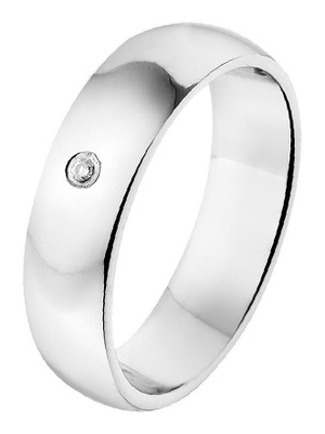 Treasure Collection A301 Zilveren Amorio vriendschapsring met 0,01 ct diamant