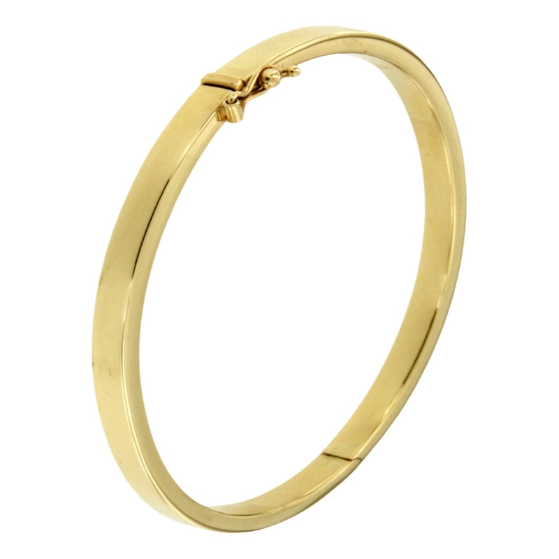 Treasure Collection TC-882174 14k gouden met zilveren kern slavenarmband recht 3 mm