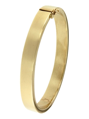 Treasure Collection TC-882350 14k gouden met zilveren kern slavenarmband recht 10 mm