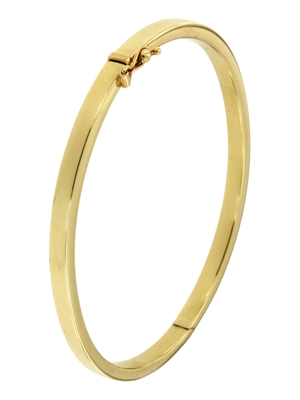 Treasure Collection TC-882175 14k gouden met zilveren kern slavenarmband recht 4 mm
