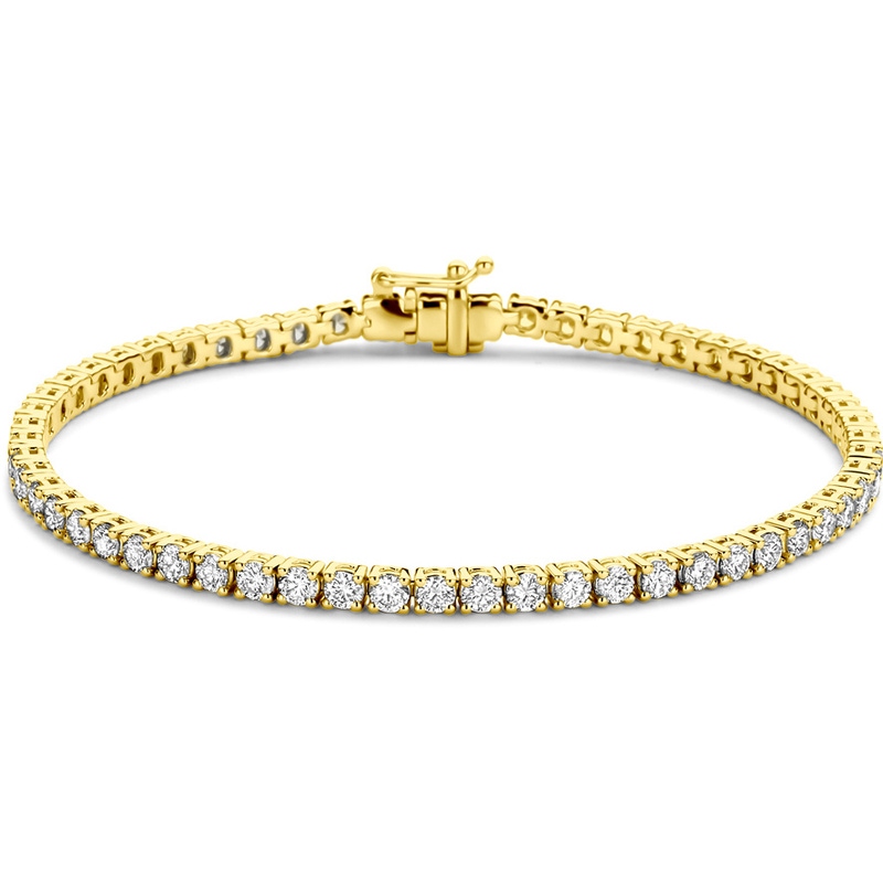 tennisarmband lab grown diamant 400ct g si 30 mm 175 cm 14K geelgoud