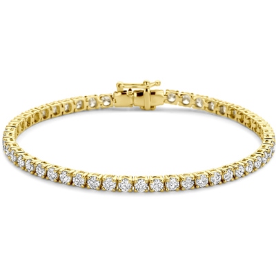 tennisarmband lab grown diamant 500ct g si 32 mm 175 cm 14K geelgoud
