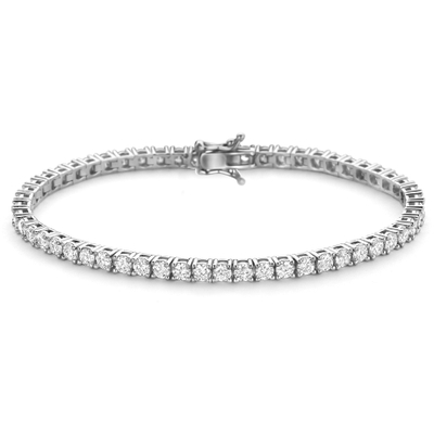 tennisarmband zirkonia 33 mm zilver gerhodineerd