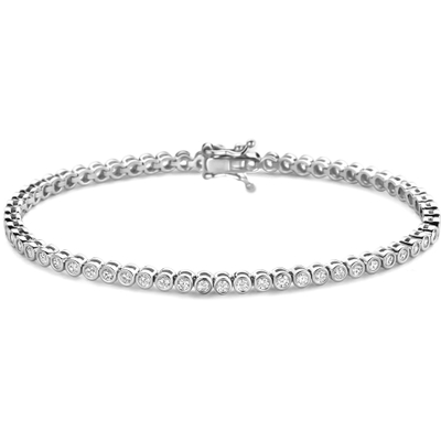 tennisarmband zirkonia 3 mm zilver gerhodineerd