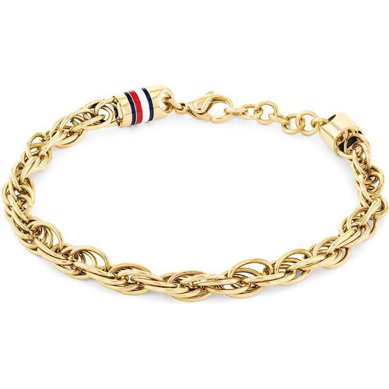 Tommy Hilfiger TJ2790500 Goudkleurige stalen schakelarmband 20 cm